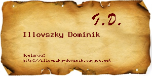 Illovszky Dominik névjegykártya